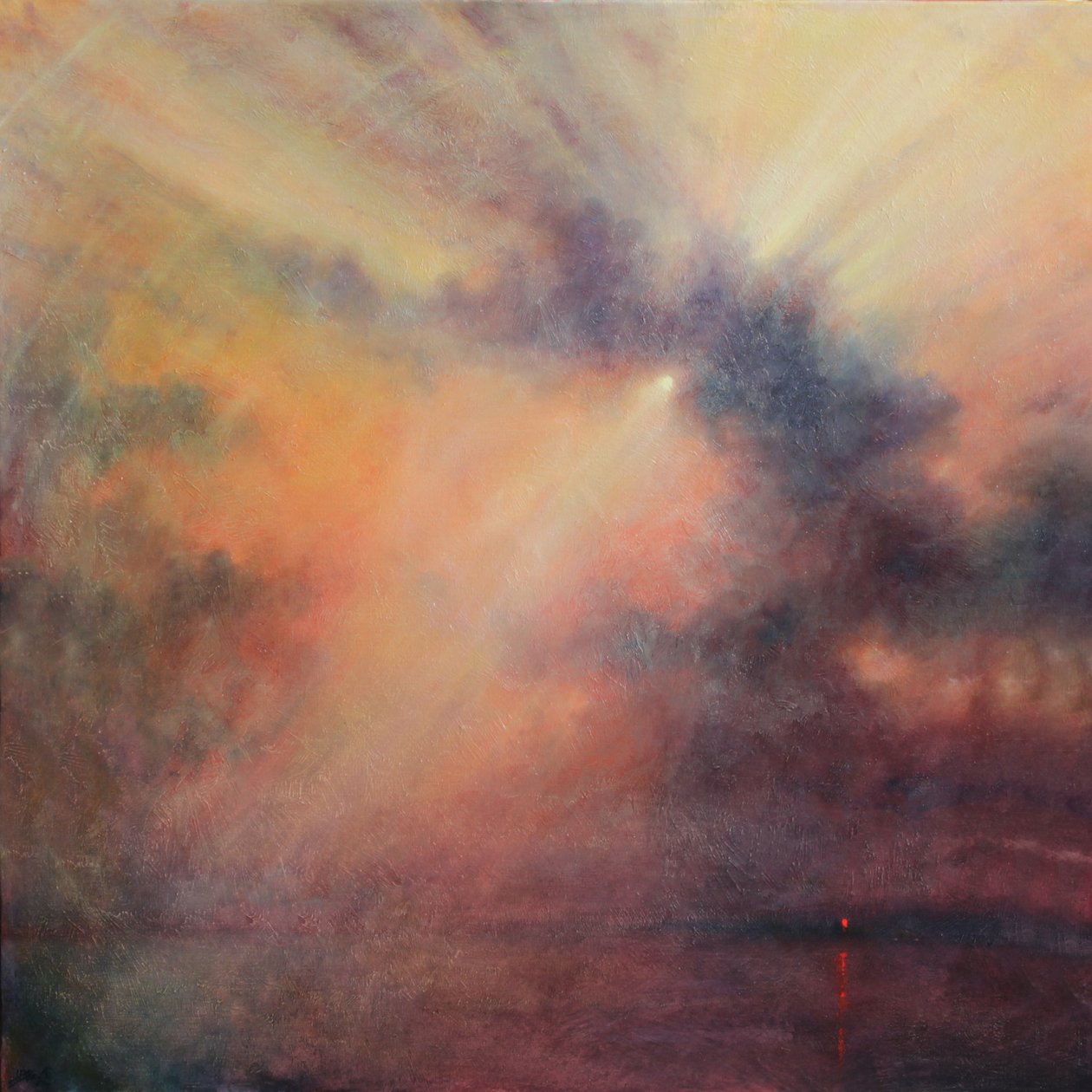 Estuary, 2022 (Olja på duk) av Derek Hare