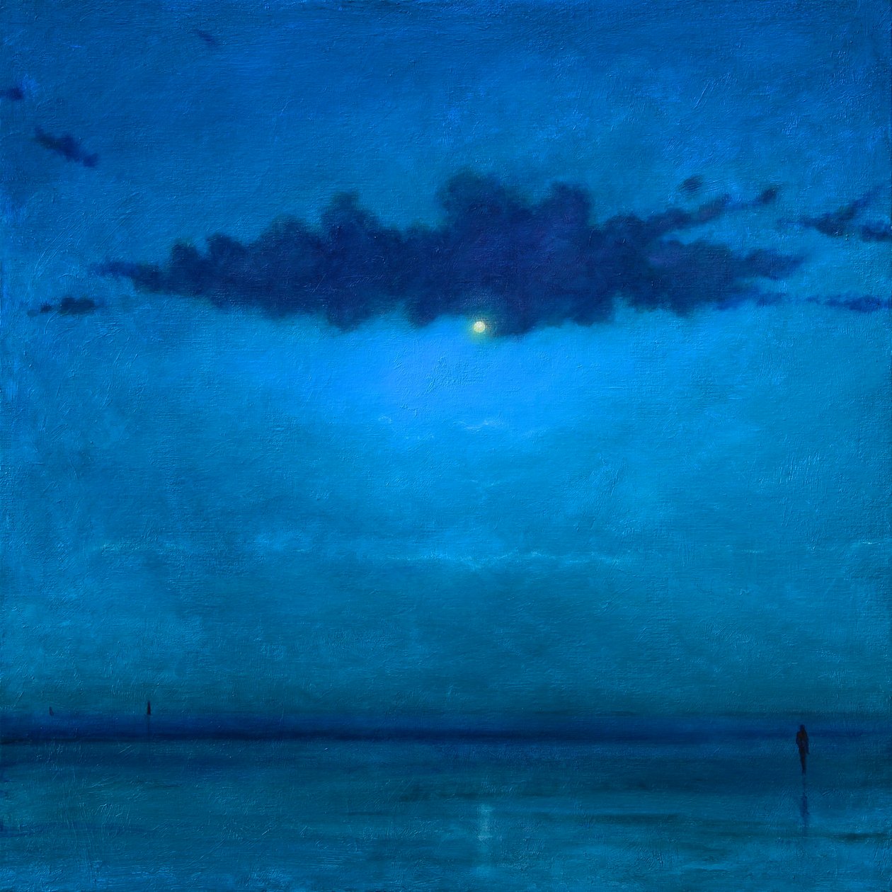 The Illusion of Calm, 2022 (Olja på duk) av Derek Hare