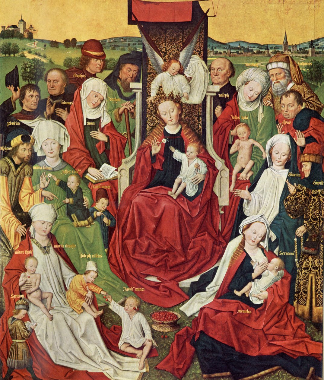 Dortmund Propsteikirche, Derick Baegerts altartavla, vänster panel av Derick Baegert