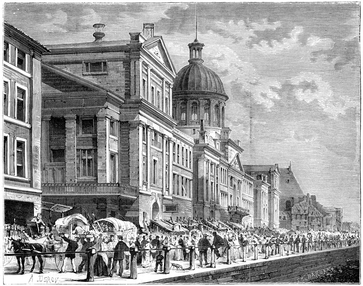 Bonsecours, Montreal, Kanada, 1800-talet. av Deroy