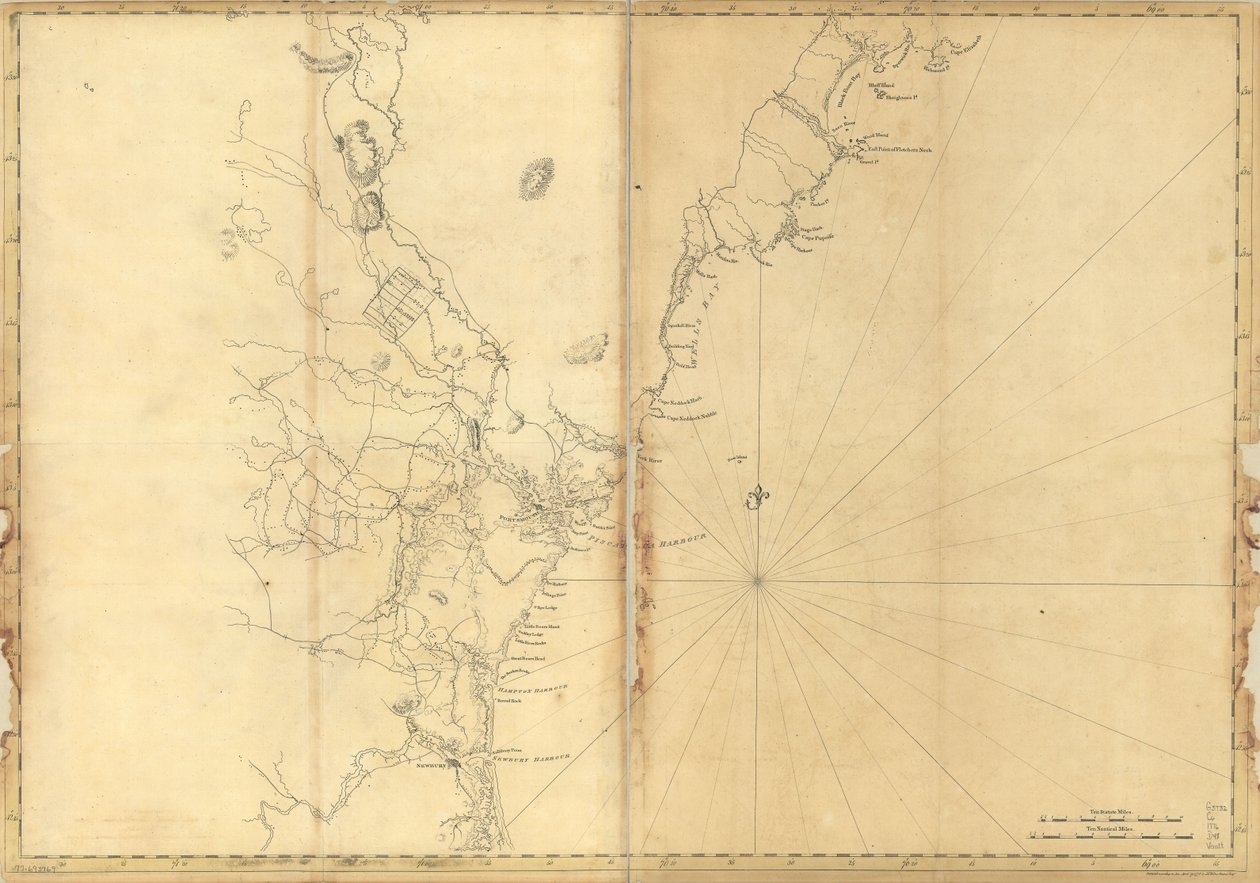 (New Englands kust från Cape Elizabeth, Me. till Newburyport, Mass. LOC 77693969 av Joseph F. W. Des Barres