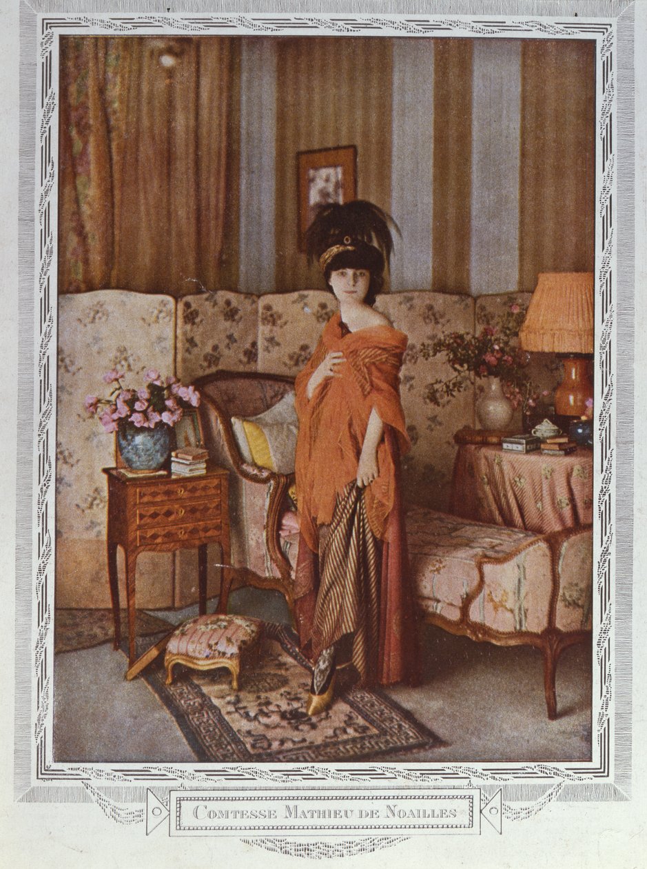 Grevinnan Anna de Noailles (1876-1933) 1913 av Marcellin Gilbert Desboutin