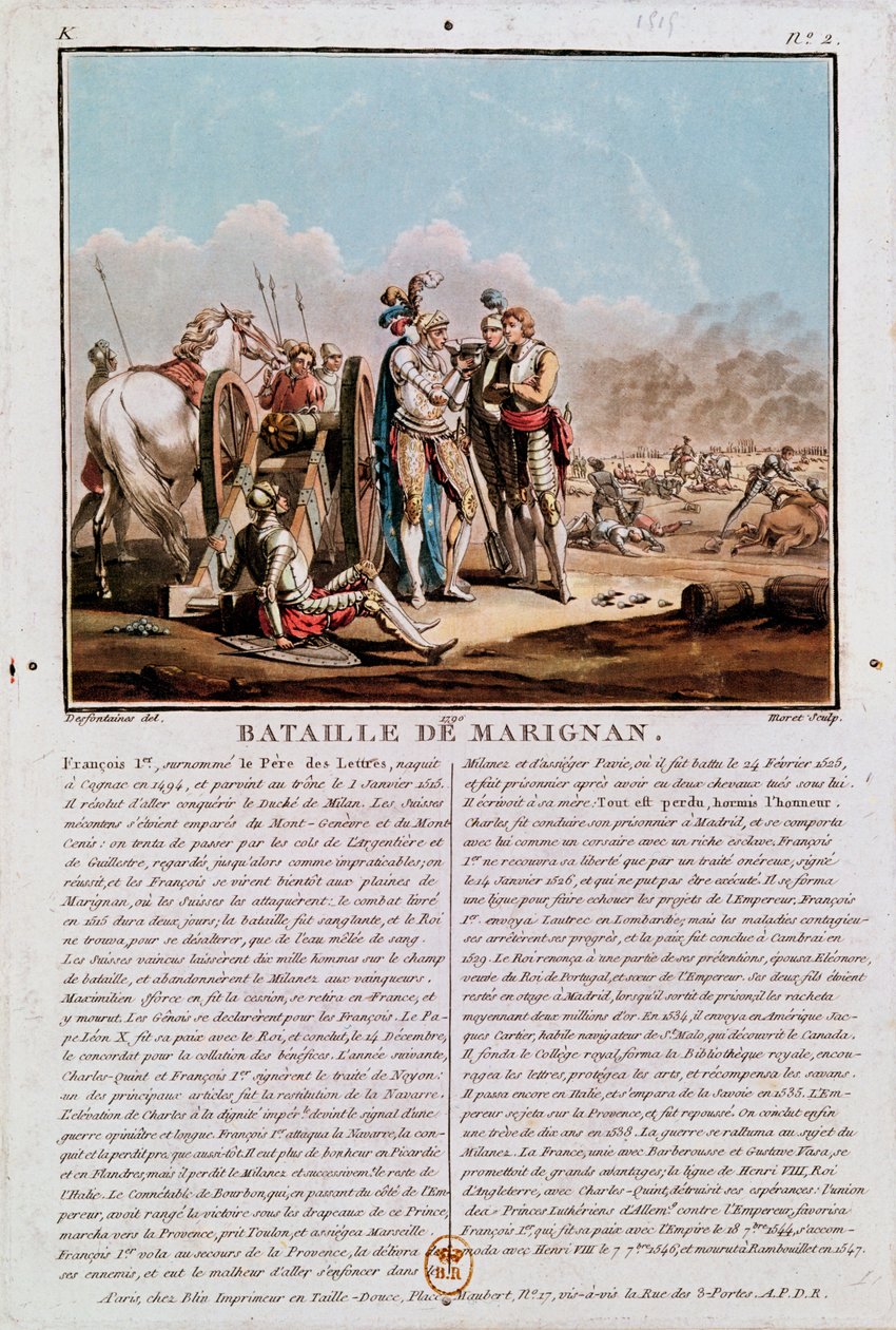 Kipindi cha Vita vya Marignan, Septemba 14, 1515, 1790 av Desfontaines