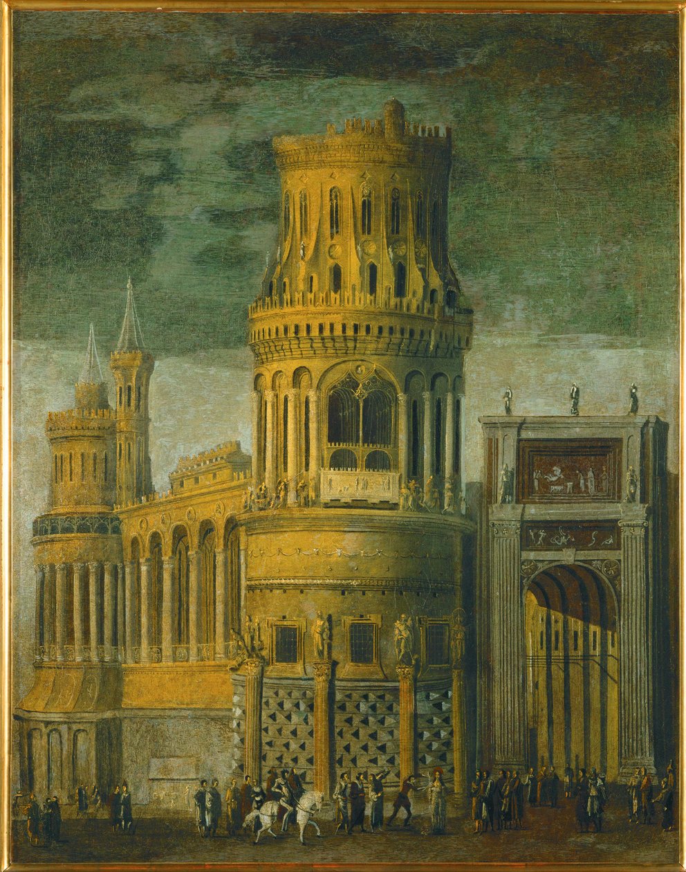 Imaginär arkitektur (olja på duk) av Desiderio Monsu