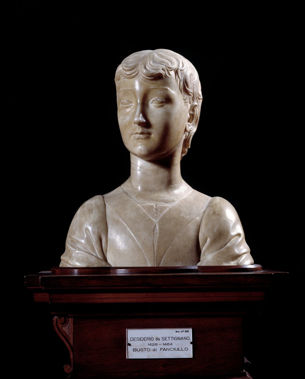 Ung man Skulptur av Desiderio da Settignano (ca.1430-1464) 1450-1455 Dim 40x34,5 cm Florens, Bargello National Museum av Desiderio da Settignano