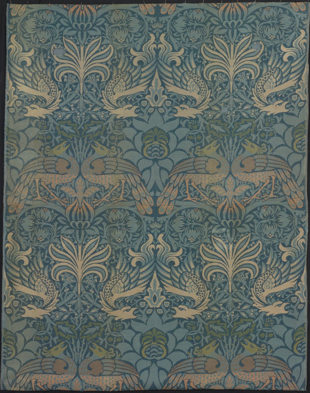 Panel med titeln Peacock and Dragon av Designed by William Morris