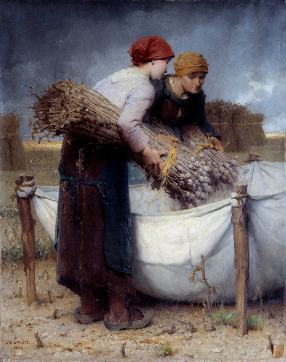 Vallmoplockare Målning av Desire Laugee (1823-1896) 1882 Sön. 0,73x0,95 m Rouen, Musee des Beaux Arts av Desire Francois Laugee