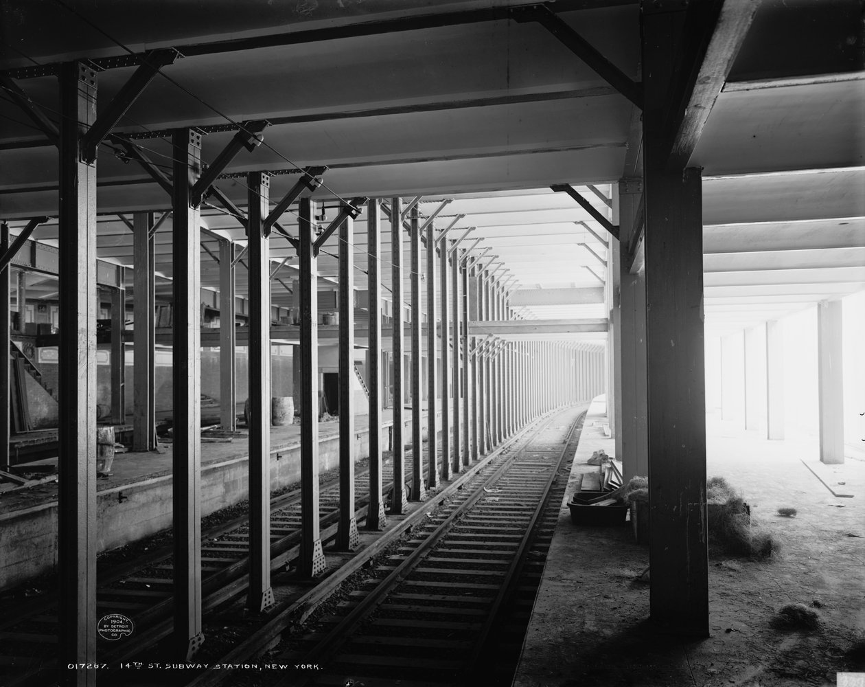 14th St. tunnelbanestation, New York, omkring 1904 av Detroit Publishing Co.