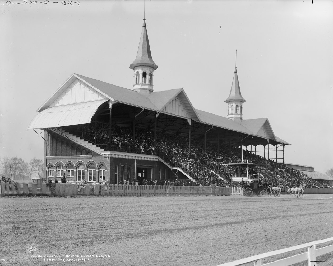 Churchill Downs, Louisville, Kentucky, Derby-dagen, 29 april 1901 av Detroit Publishing Co.