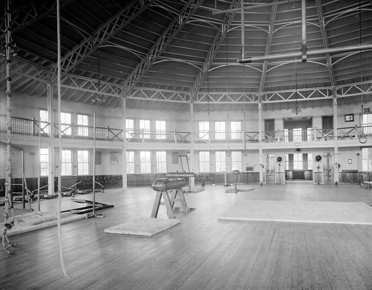 Gymnasiuminredning, U.S. Naval Academy, ca 1890-1901 av Detroit Publishing Co.