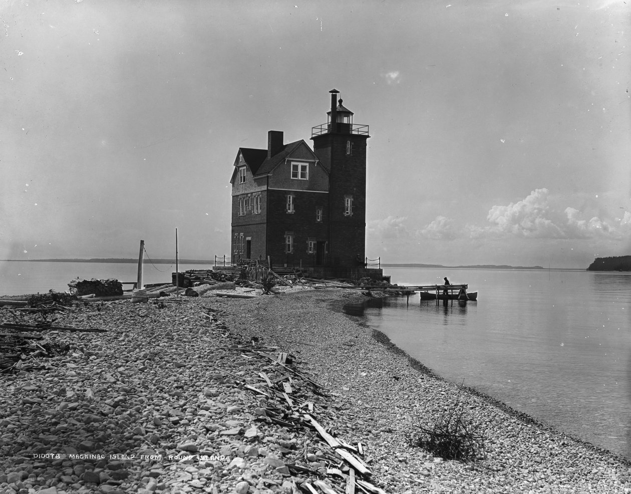 Mackinac Island från Round Island, ca 1899 av Detroit Publishing Co.