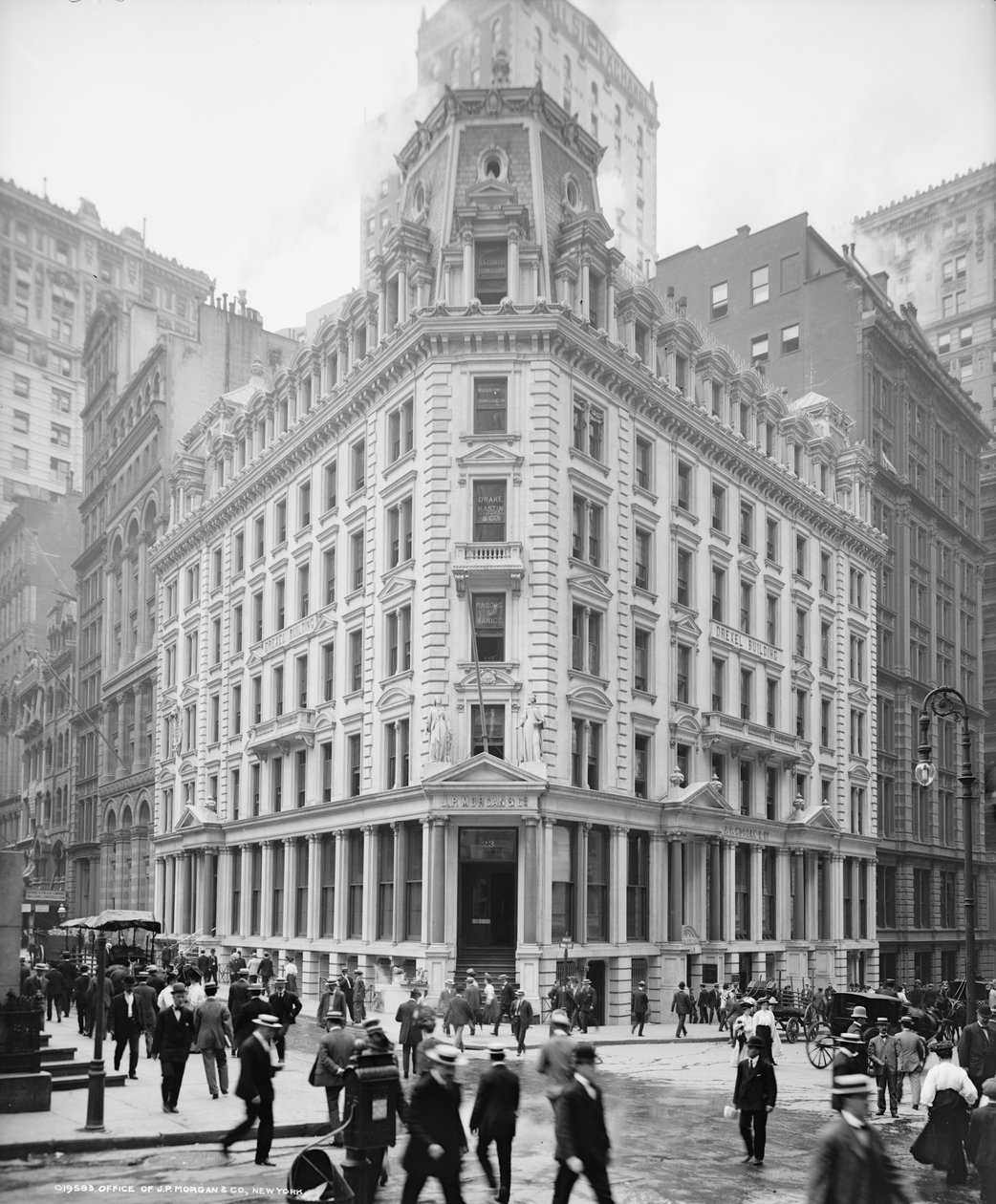 Office of J.P. Morgan und Co., New York, ca 1900-06 av Detroit Publishing Co.