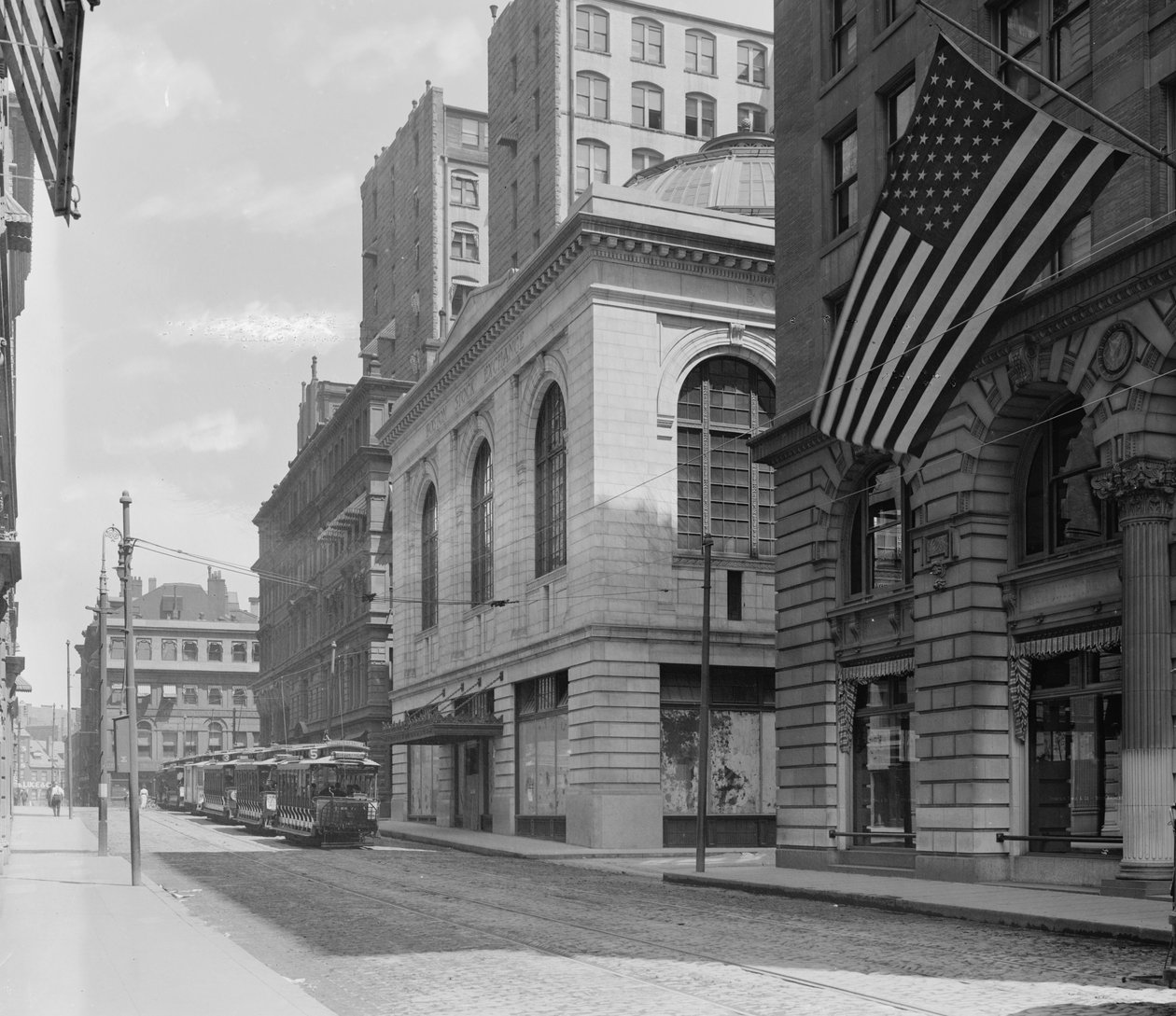 The Stock Exchange, Congress Street, Boston, Massachusetts, c.1910-20 av Detroit Publishing Co.