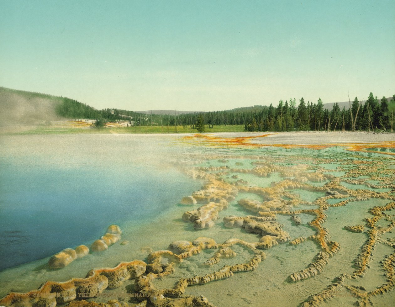 Sapphire Pool, Yellowstone National Park, ca 1902 (photochrom) av Detroit Photographic Co.