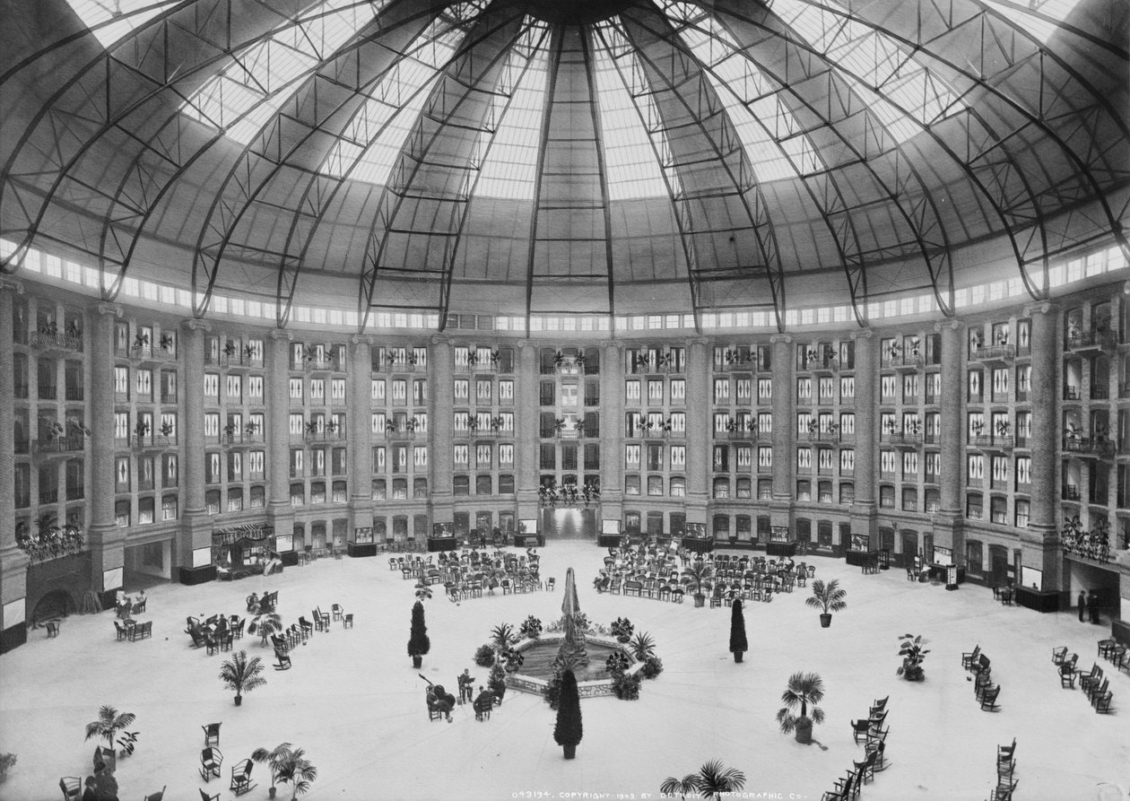 Atrium of New West Baden Springs Hotel, West Baden Springs, Indiana, ca 1900-15 av Detroit Publishing Co.