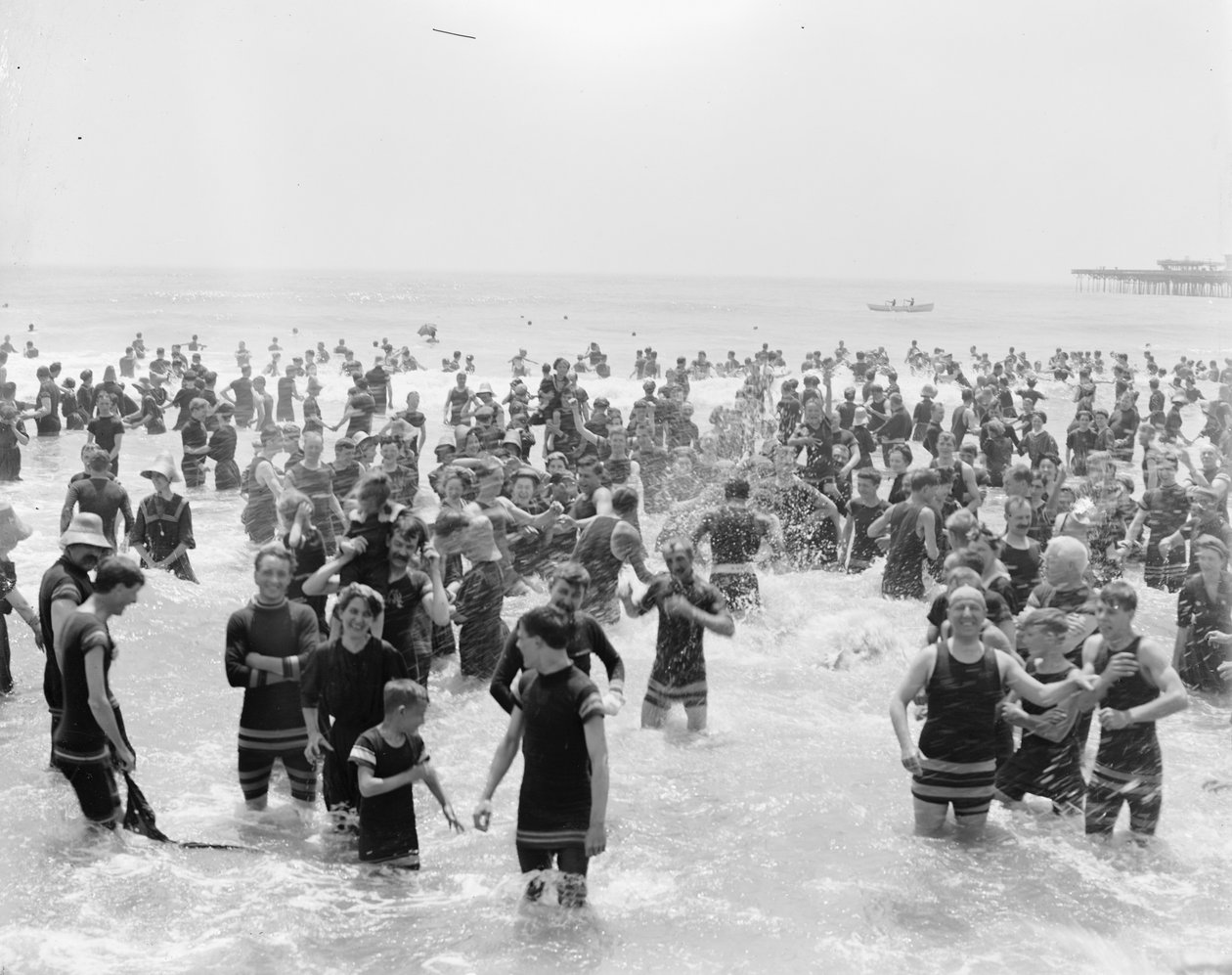 Bathers, Atlantic City, New Jersey av Detroit Publishing Co.