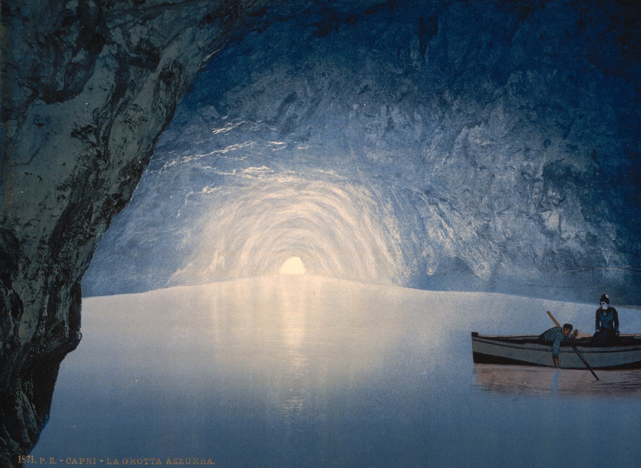 Blå grotta, Capri Island, 1890-1900 av Detroit Publishing Co.
