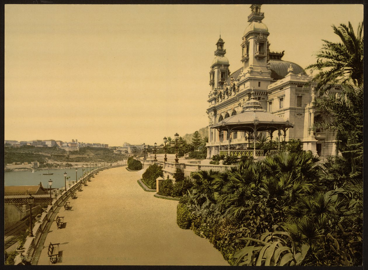 Kasino, Monte Carlo, Monaco, Rivieran av Detroit Publishing Co.