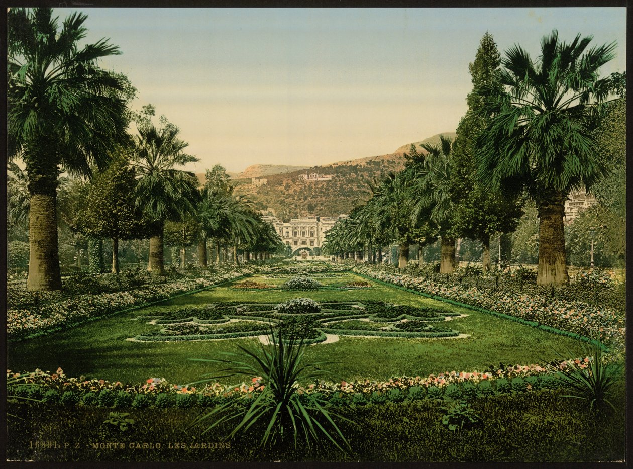 Kasinoingång, trädgårdarna, Monte Carlo, Rivieran, Monaco av Detroit Publishing Co.