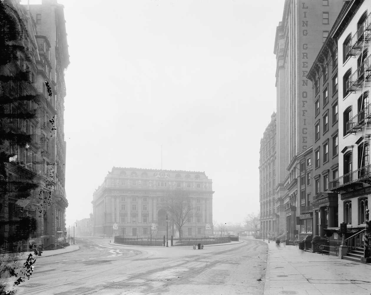 Custom House och Bowling Green, New York, N.Y., ca 1907-10 av Detroit Publishing Co.