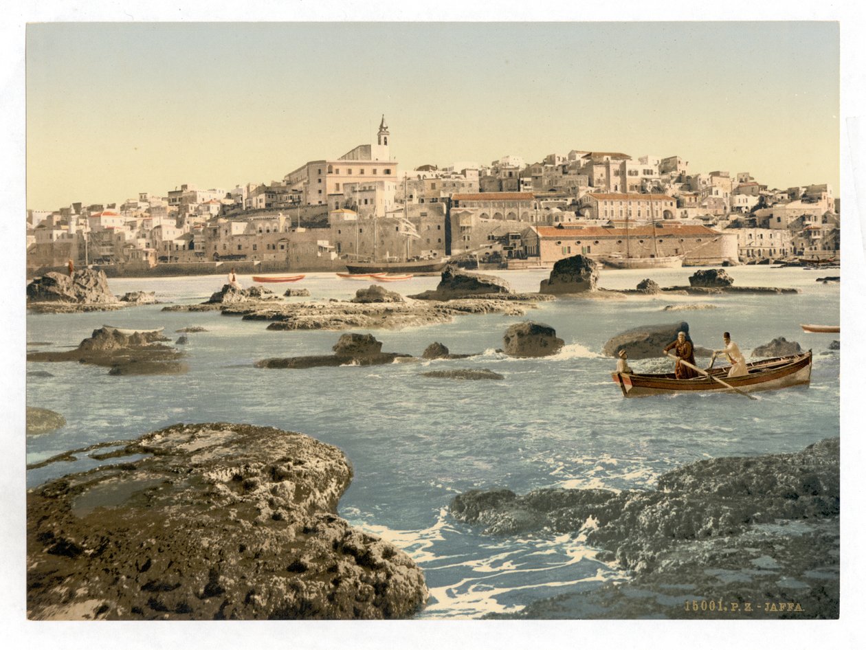 Från havet, Jaffa, Heliga landet, Israel, ca 1890-1900 (fotokromtryck)) av Detroit Publishing Co.