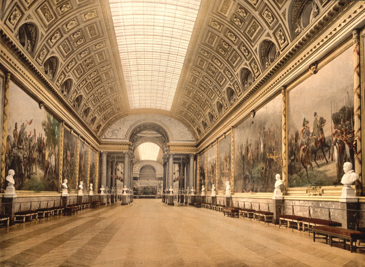 Gallery of Battles, Versailles, ca 1890-1900 (fotokrom) av Detroit Publishing Co.