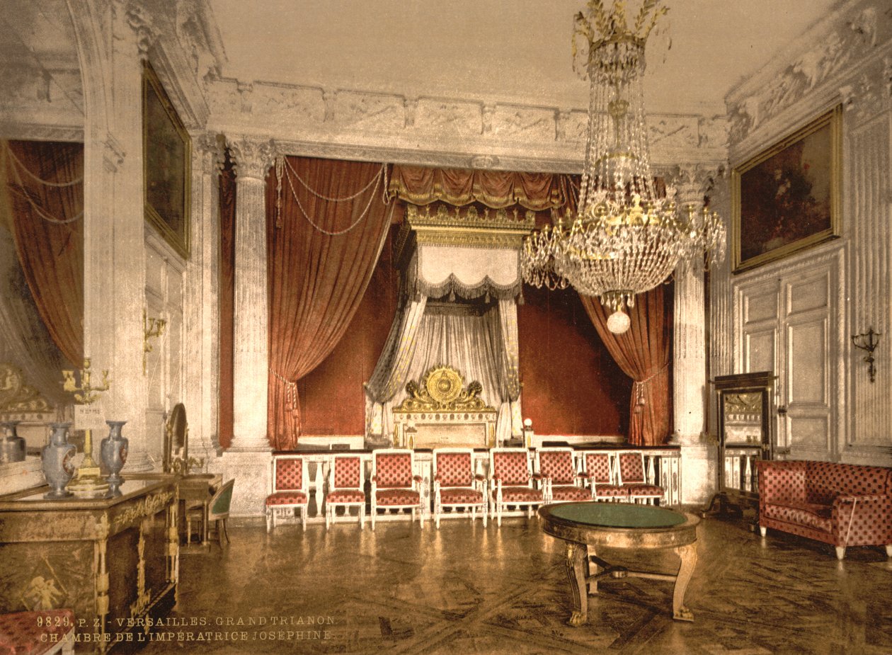 Grand Trianon, kejsarinnans kammare, Versailles, ca 1890-1900 av Detroit Publishing Co.