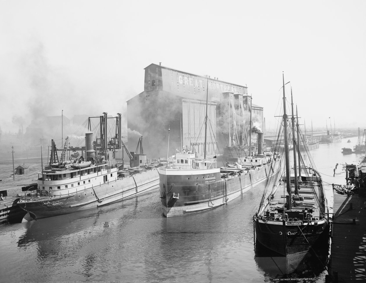 Great Northern Elevator och frakt, Buffalo, New York av Detroit Publishing Co.