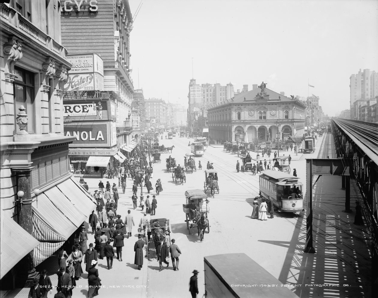 Herald Square, New York, ca 1904 (s/v foto) av Detroit Publishing Co.