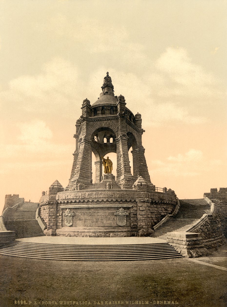 Kaiser Wilhelm Monument, Westfalen, Tyskland, ca 1900 av Detroit Publishing Co.