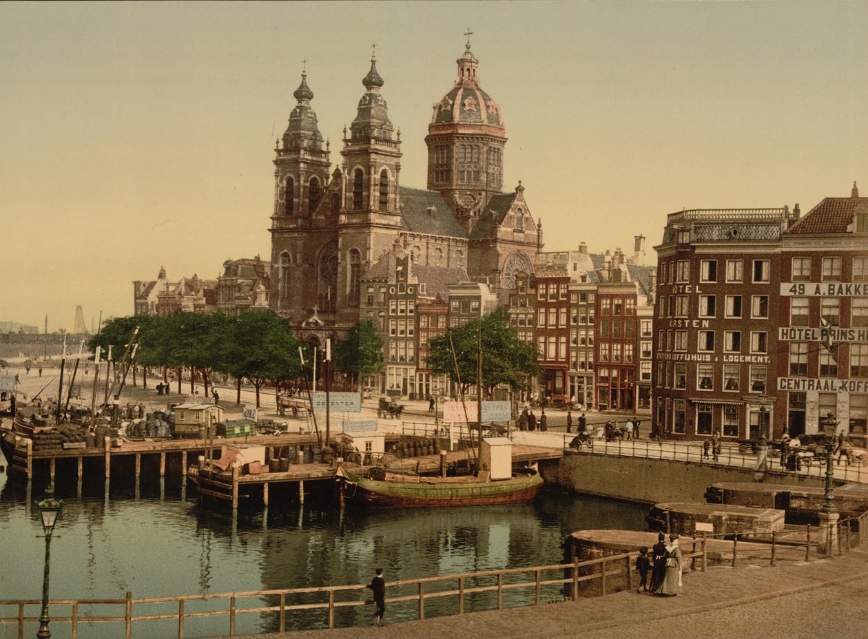 Nicholas Church, Amsterdam, 1890-90 av Detroit Publishing Co.