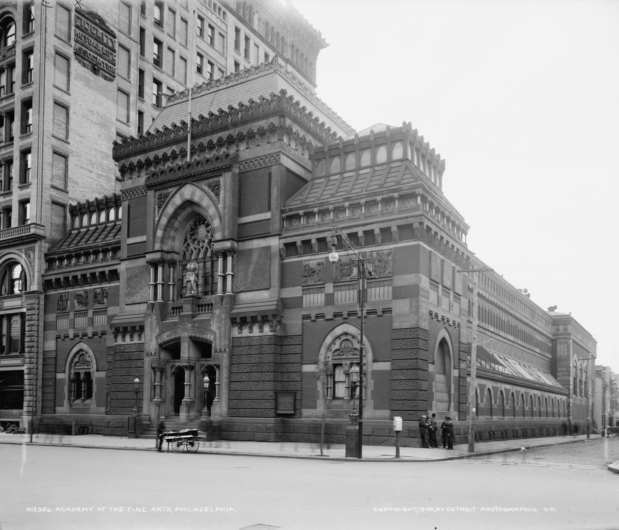 Pennsylvania Academy of Fine Arts, Philadelphia, Pennsylvania, ca 1900 (s/v foto) av Detroit Publishing Co.