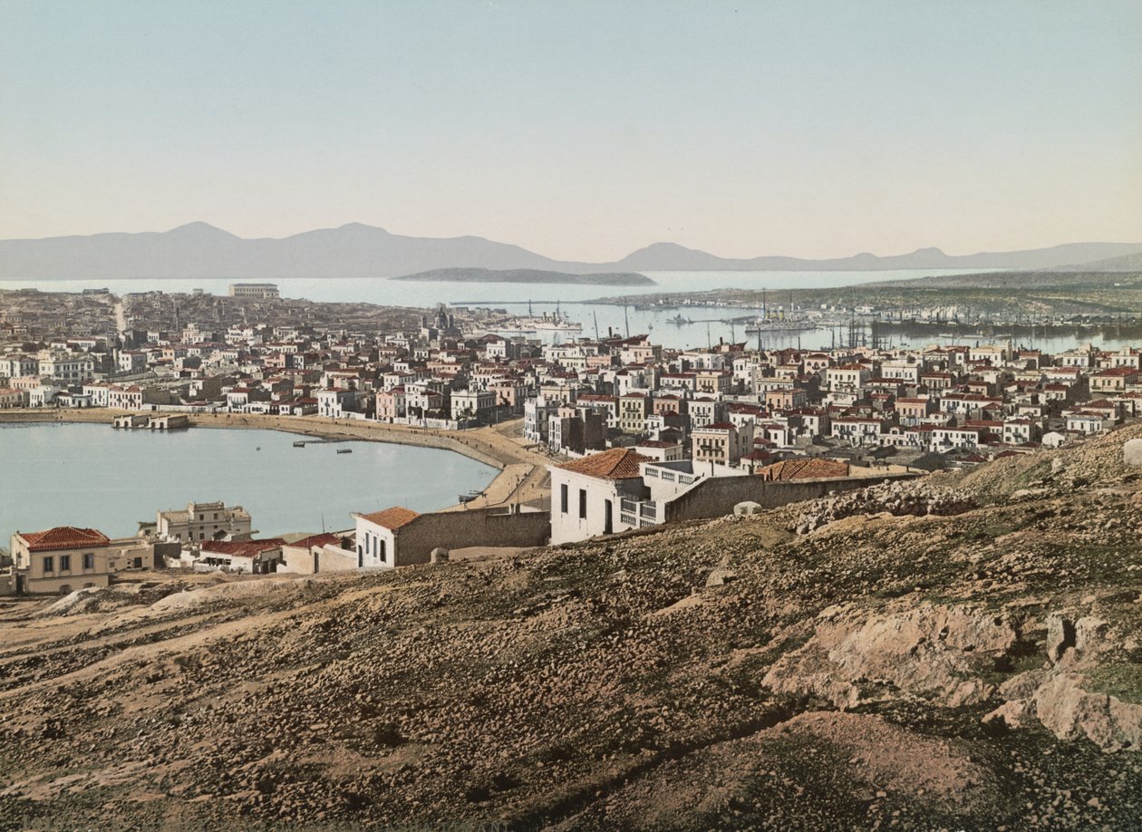 Hamnen i Pireus, 1905 av Detroit Publishing Co.