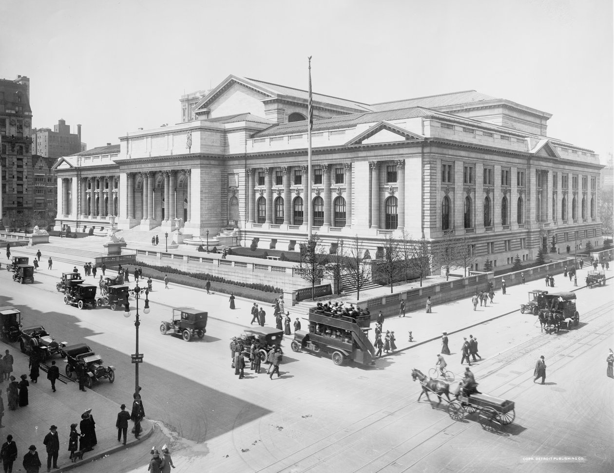Public Library Building, New York City, USA, ca 1915 av Detroit Publishing Co.