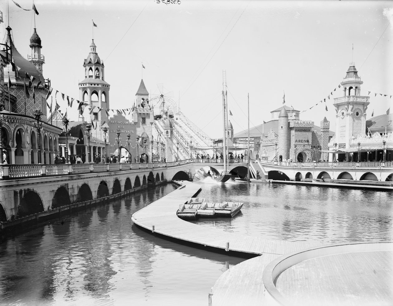 Skjut rännorna, Lune Park, Coney Island av Detroit Publishing Co.
