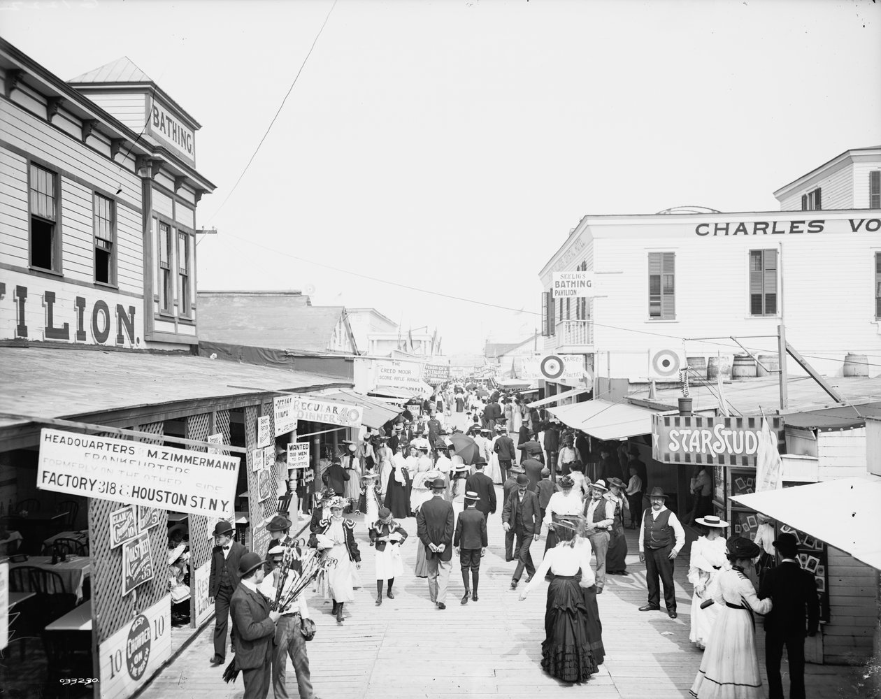 The Bowery ser österut, Rockaway, New York av Detroit Publishing Co.