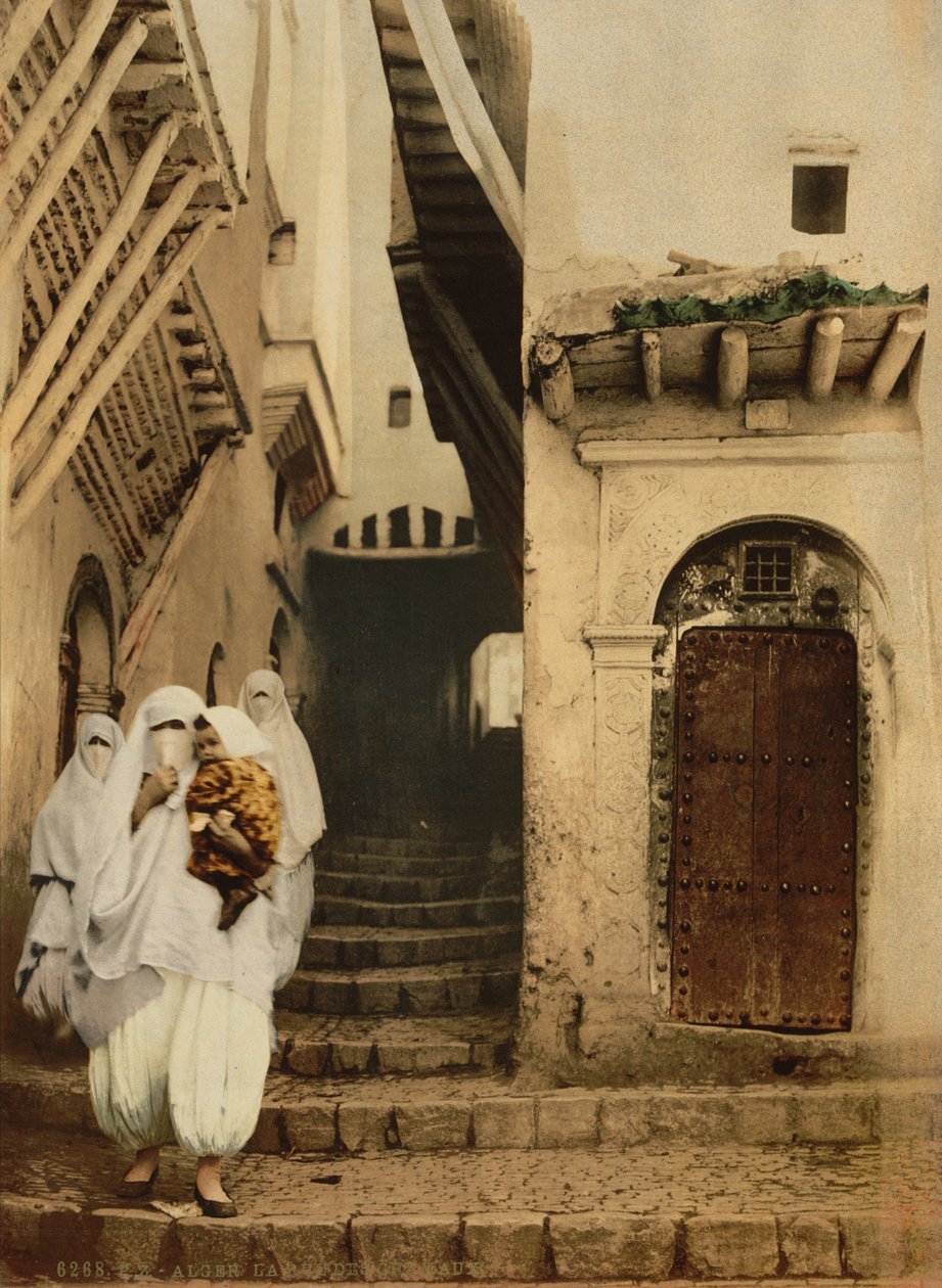 Kamelgatan, Alger, ca 1899 (fotokrom) av Detroit Publishing Co.