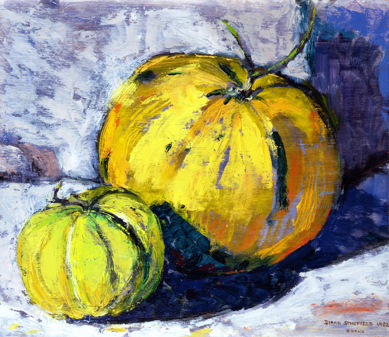 Melons in the Sun, 1982 (bräda) av Diana Schofield