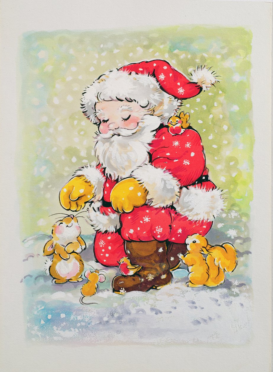 Jultomten med djur av Diane Matthes