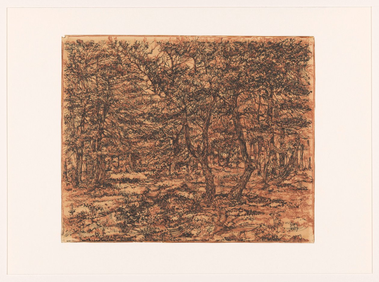 skogslandskap av Dick Ket (signed by artist)