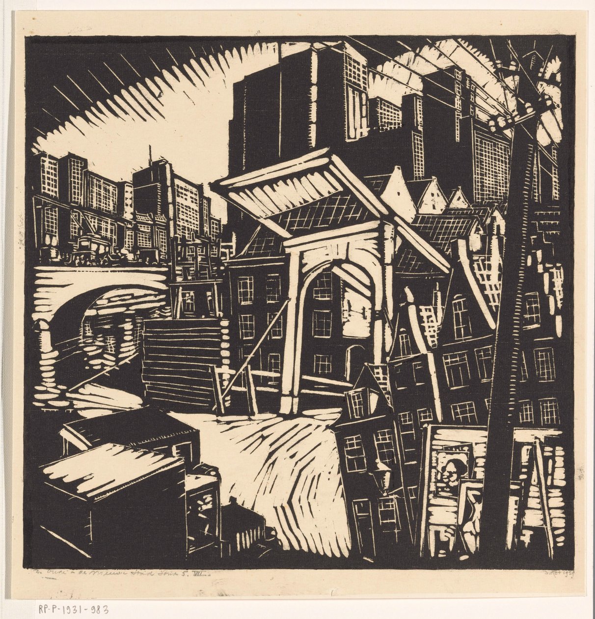 Den gamla och den nya staden (originaltitel på objektet) av Dick Ket (signed by artist)