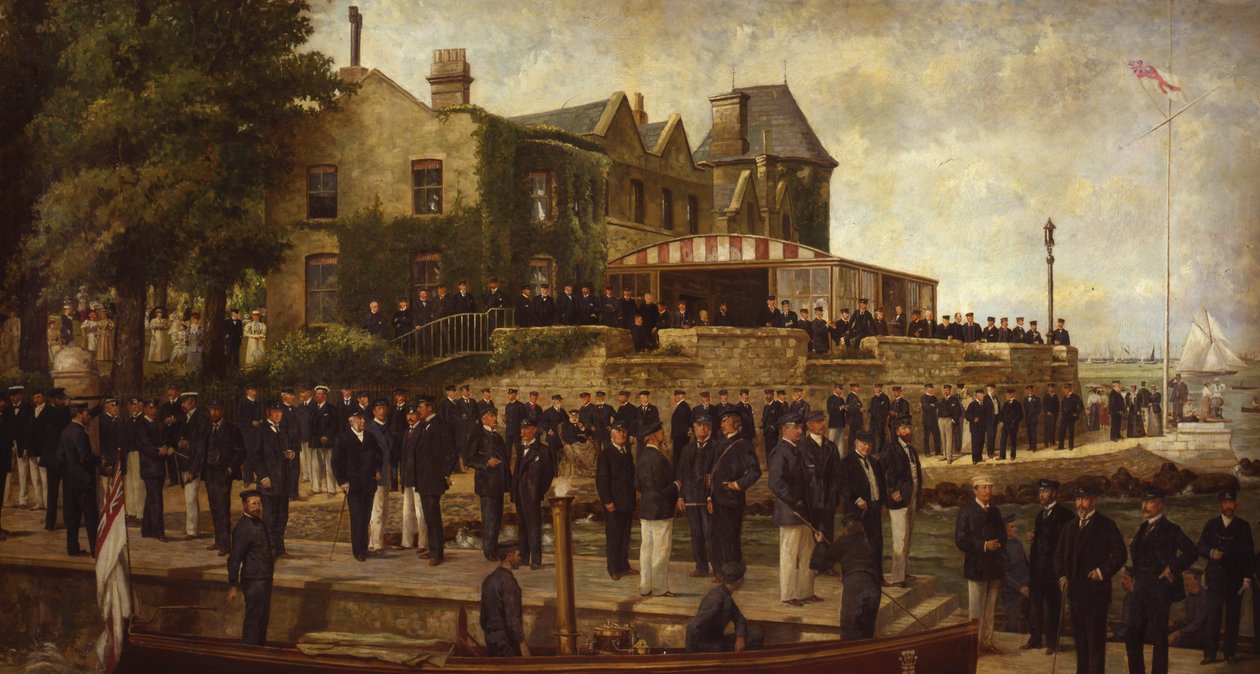 Sammansatt porträtt av medlemmar av Royal Yacht Squadron, 1895 av Dickinson and Foster