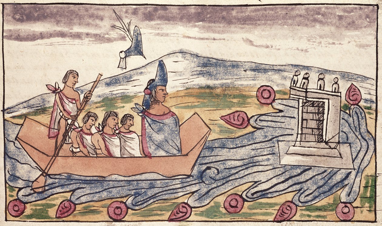 Fol. 192v Montezuma II (1466-1520) avgår snabbt efter att ha hört talas om spanjorernas landstigning, 1579 av Diego Duran