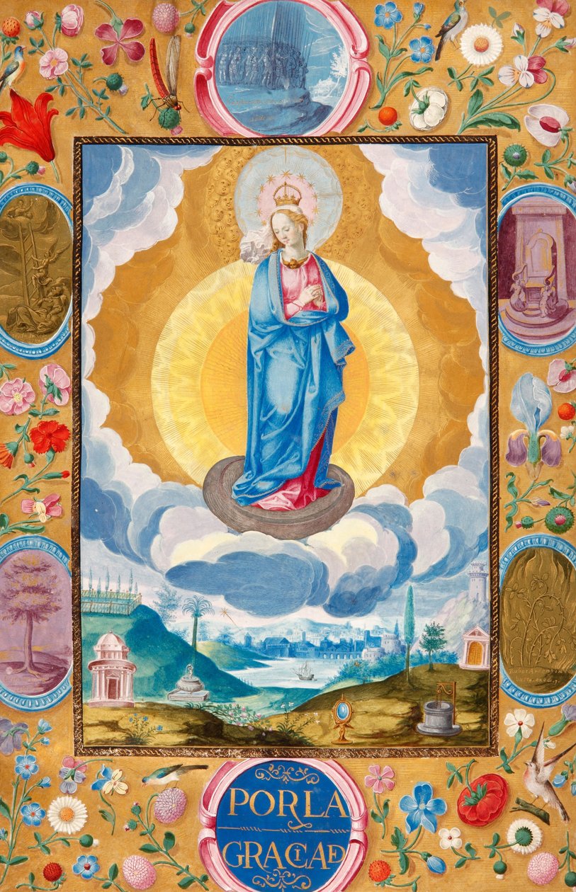 Immacule Conception i Enforceable Charter of ridderlighet av Arias Pardo de Cela av Diego Gómez