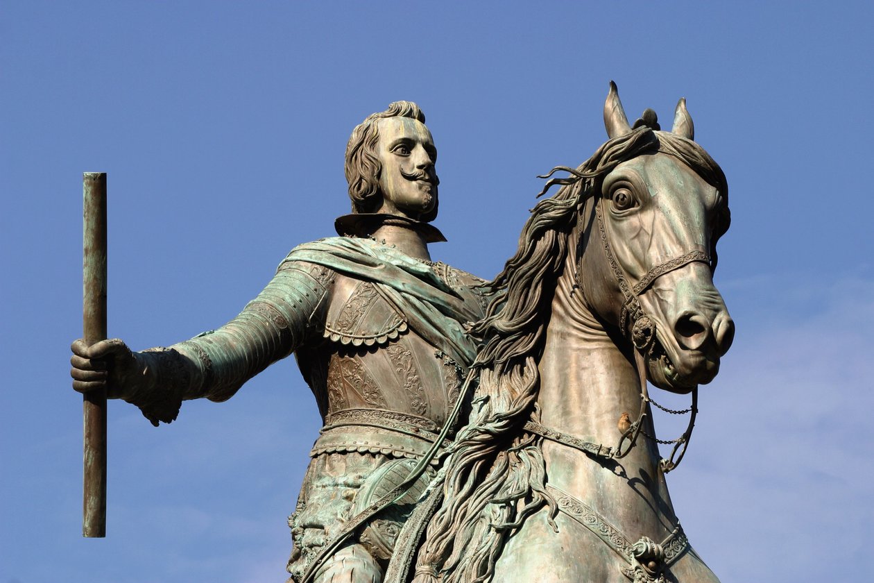 Ryttarstatyn av Filip IV (1605-65), kung av Spanien, gjuten i brons av Tacca (brons) (se även 195602, 53906 och 79531) av Diego Velázquez