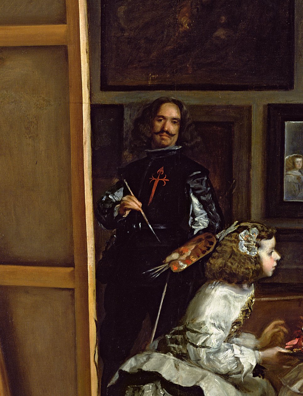 Las Meninas eller Filip IV:s familj, ca 1656 (detalj av 405) av Diego Velázquez