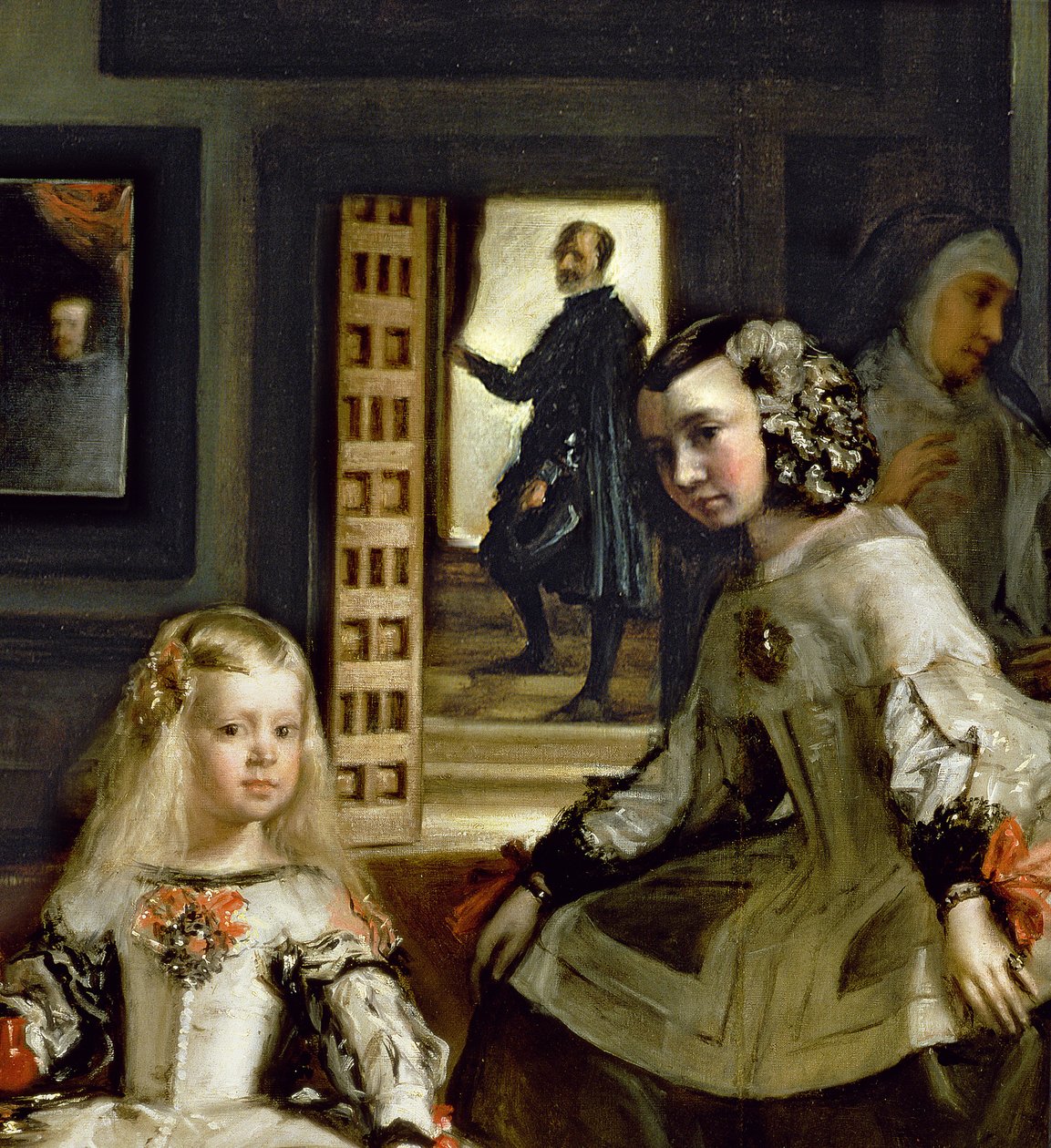 Las Meninas eller The Family of Philip IV, c.1656 (detalj av 405) av Diego Velázquez
