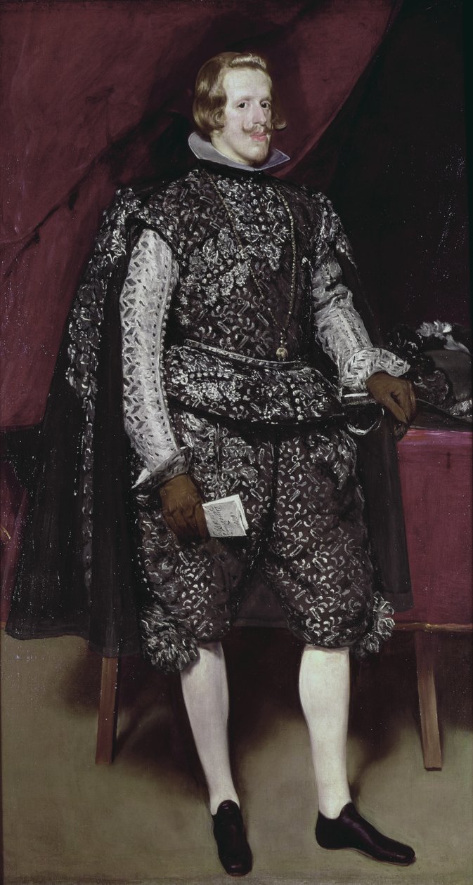 Filip IV (1605-65) av Spanien i brunt och silver, c.1631-2 av Diego Velázquez