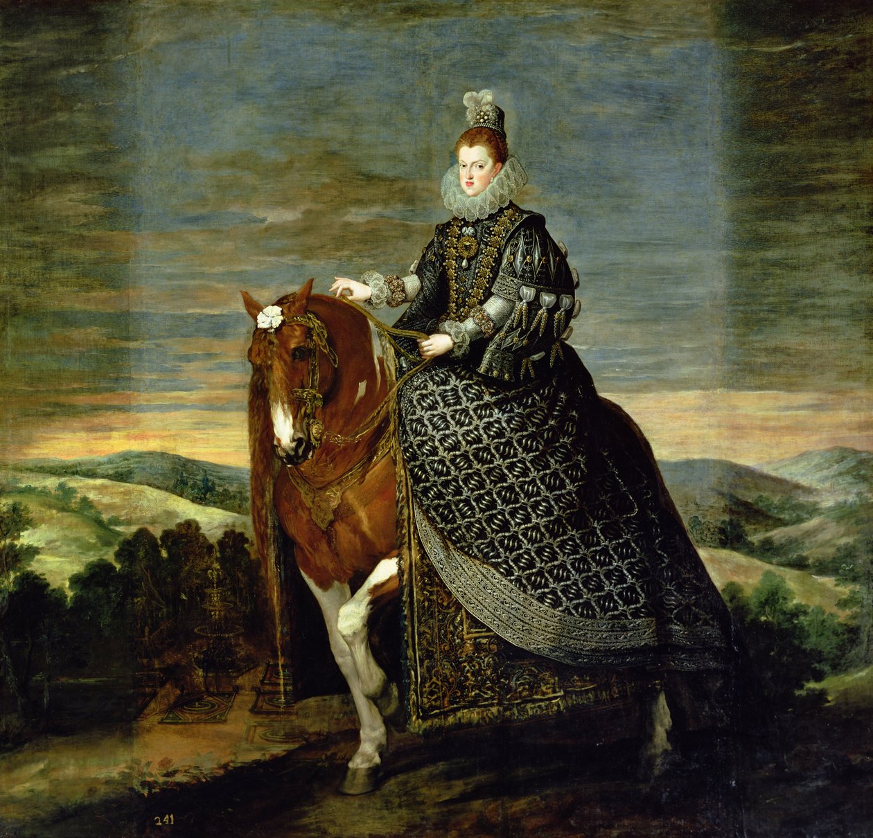 Porträtt av drottning Margareta av Österrike (1584-1611) 1629-35 av Diego Velázquez