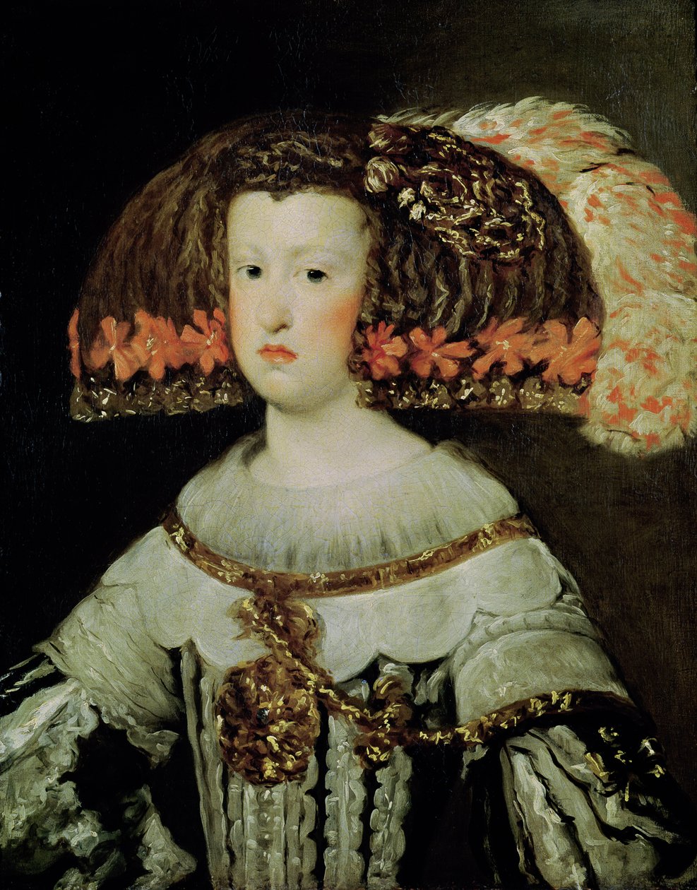 Porträtt av drottning Maria Anna (1635-96) av Spanien av Diego Velázquez